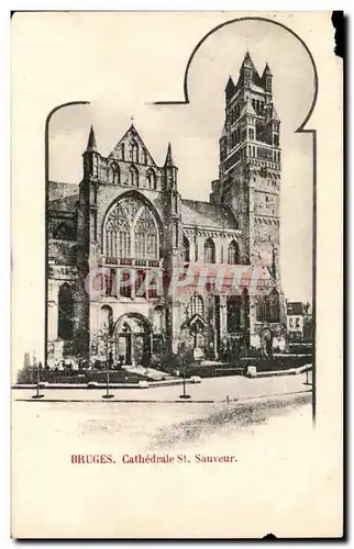 Cartes postales Bruges Cathedrale St Sauveur