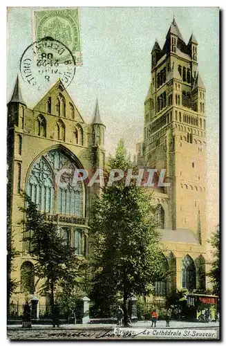 Ansichtskarte AK Bruges La cathedrale St Sauveur