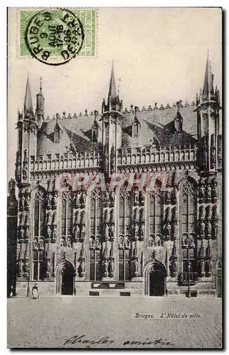 Cartes postales Bruges L&#39hotel de ville