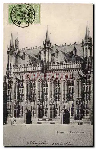 Cartes postales Bruges L'hotel de ville
