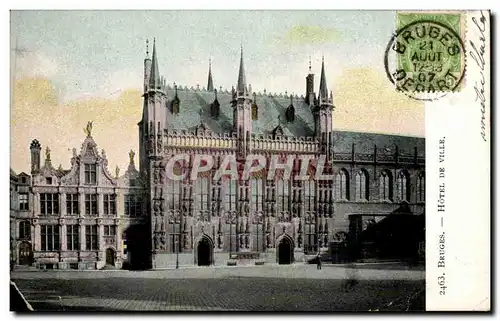 Cartes postales Bruges L&#39hotel de ville