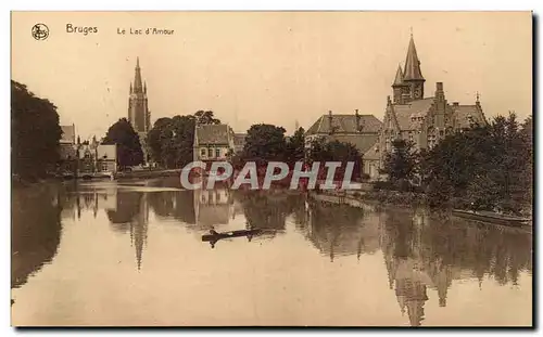 Cartes postales Bruges Le lac d'amour