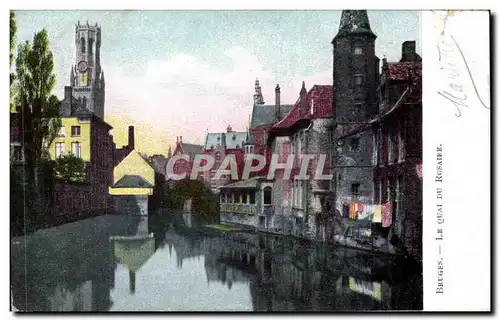 Cartes postales Bruges Le quai du Rosaire