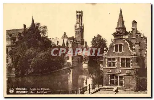 Cartes postales Bruges Le quai du Rosaire