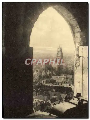 Ansichtskarte AK Bruges Panorama pris d&#39une fenetre de la tour du Beffroi