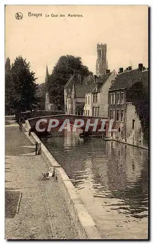 Ansichtskarte AK Belgique Bruges Le quai des marbriers