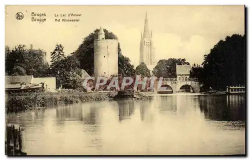 Cartes postales Belgique Bruges Le lac d&#39amour