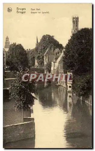 Cartes postales Belgique Bruges Quai vert