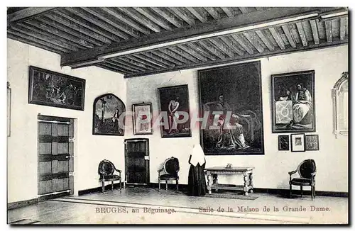Cartes postales Belgique Bruges au Beguinage Salle de la maison de la grande dame