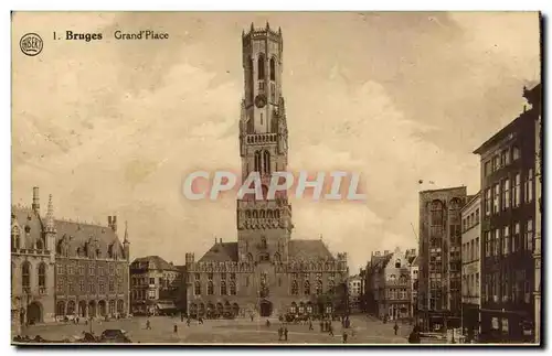 Ansichtskarte AK Belgique Bruges Grand place