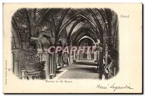 Cartes postales Gand Ruines de St Bavon