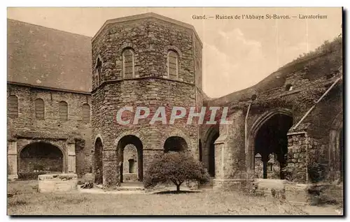 Cartes postales Gand Ruines de l&#39abbaye Saint Bavon Lavatorium