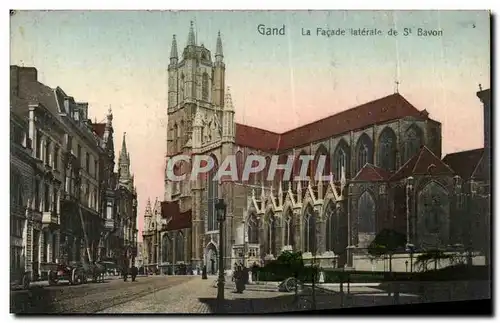 Cartes postales Gand La facade laterale de St Bavon