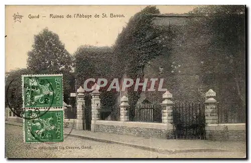 Cartes postales Gand Ruines de l&#39abbaye de Saint Bavon
