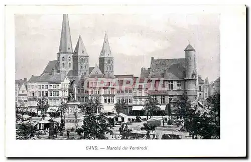 Cartes postales Gand Marche du vendredi