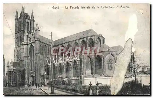 Cartes postales Belgique Gand La facade laterale de la cathedrale St Bavon
