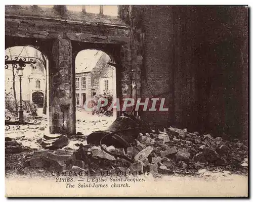 Cartes postales Belgique Ypres L&#39eglise Saint Jacques