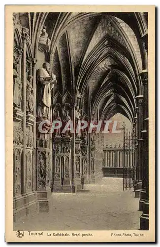 Cartes postales Belgique Tournai La cathedrale Avant porche