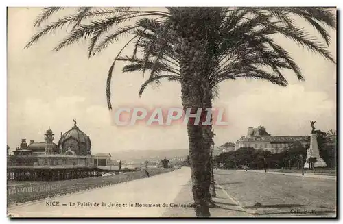 Cartes postales Nice Le palais de la jetee et le monument du centenaire