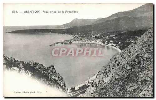 Cartes postales Menton Vue prise de la frontiere