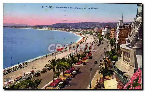 Cartes postales Nice Promenade des anglais et les hotels