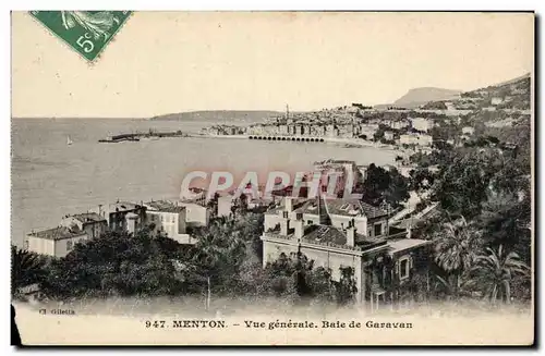 Ansichtskarte AK Menton Vue generale Baie de Garavan