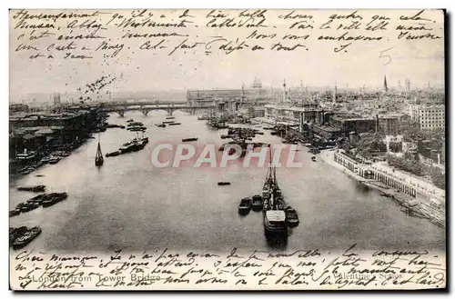 Cartes postales Great Britain Londres London from tower bridge