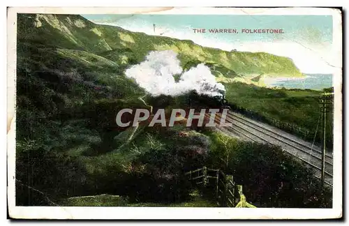 Cartes postales Great Britain The Warren Folkestone Train