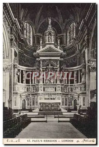 Ansichtskarte AK Great Britain London Londres St paul&#39s Reredos