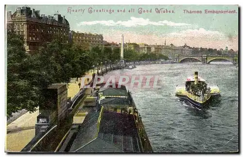 Cartes postales Great Britain Londres london Thames Embankment