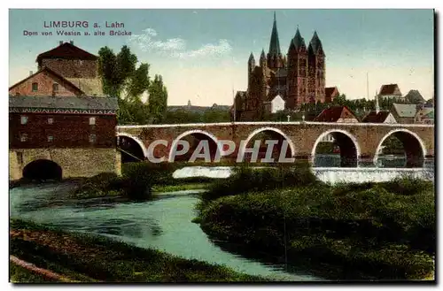 Cartes postales Limburg a Lahn Dom von Westen u alte Brucke