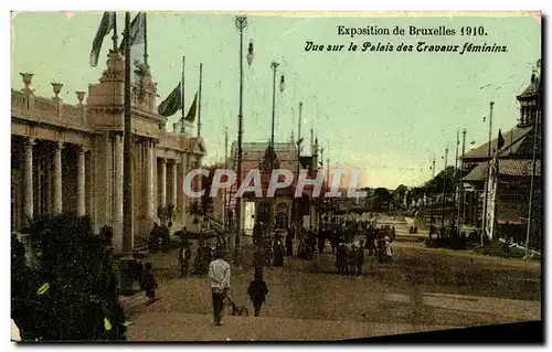 Ansichtskarte AK Bruxelles Exposition de 1910 Vue sur le palais des travaux feminins