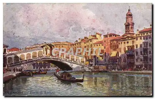 Cartes postales Italie Italia Venezia Ponte di rialto