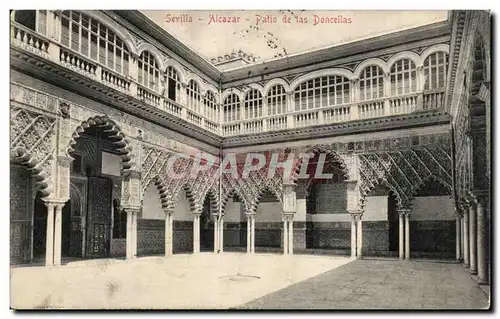 Cartes postales Espana Spain Sevilla Alcazar Patio de las Doncellas