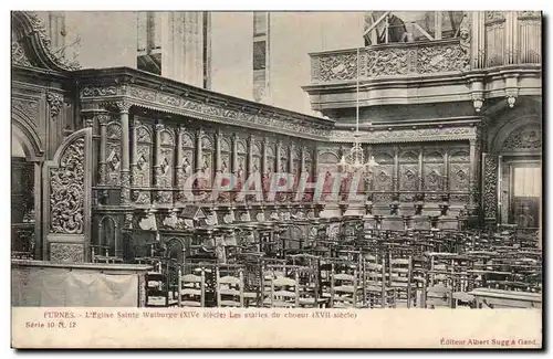 Cartes postales Furnes L'eglise Sainte Walburge les stalles du choeur