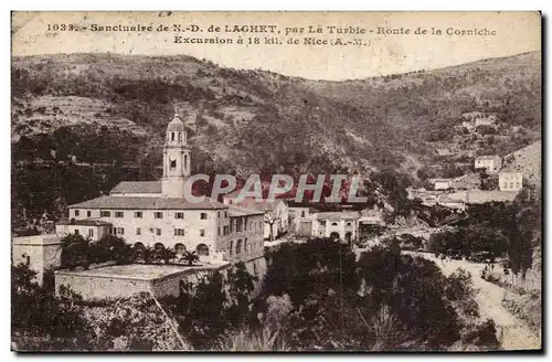 Cartes postales Sanctuaire de ND du Laghet par la Turbie Route de la corniche Excursion