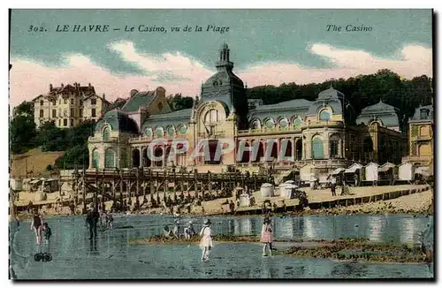 Cartes postales Le Havre Le casino vu de la plage