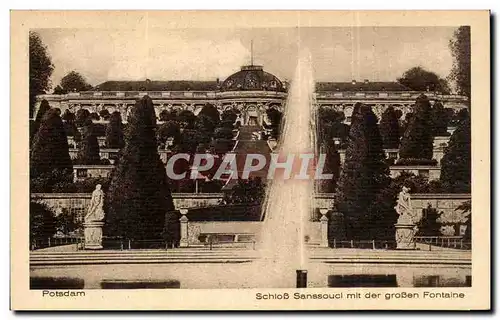 Cartes postales Postdam Schloss Sanssouci mit der Grossen Fontaine