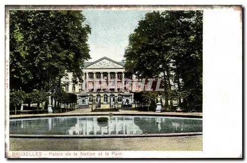 Cartes postales Bruxelles Palais de la Nation et le parc