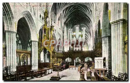 Cartes postales Great Britain Londres London The choir West Exeter cathedral