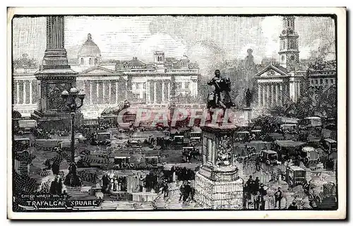 Ansichtskarte AK Great Britain Londres London Trafalgar square