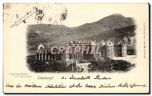 Cartes postales Scotland Edinburgh Holyrood palace and aRthur seat
