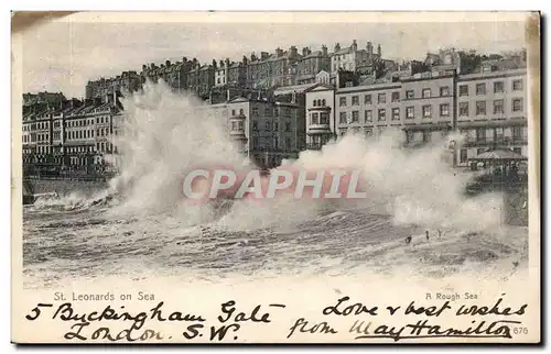 Ansichtskarte AK Great Britain St Leonards on sea A rough sea