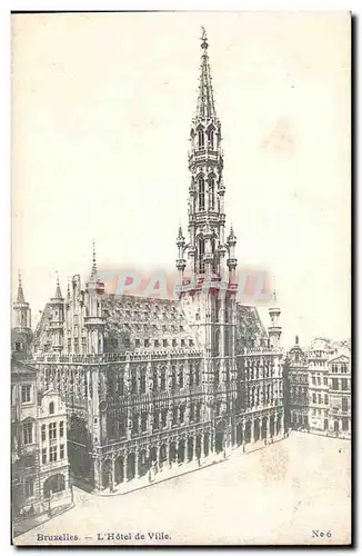 Cartes postales Bruxelles Hotel de ville