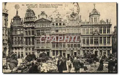 Cartes postales Bruxelles Maison des corporations