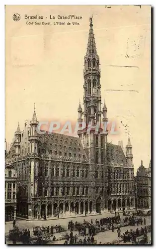 Ansichtskarte AK Bruxelles La grand place Cote Sud Ouest Hotel de ville