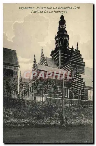 Cartes postales Bruxelles Exposition universelle de Bruxelles 1910 Pavillon de la Hollande