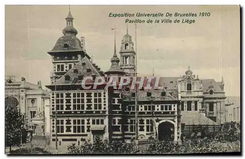 Ansichtskarte AK Bruxelles Exposition universelle de Bruxelles 1910 Pavillon de la ville de Liege