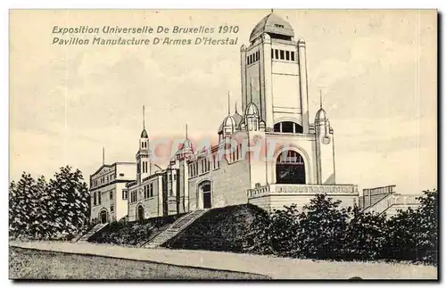 Cartes postales Bruxelles Exposition universelle de Bruxelles 1910 Pavillon manufacture d'armes d'Herstal