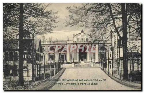 Ansichtskarte AK Bruxelles Exposition universelle de Bruxelles 1910 Entree principale vers le bois